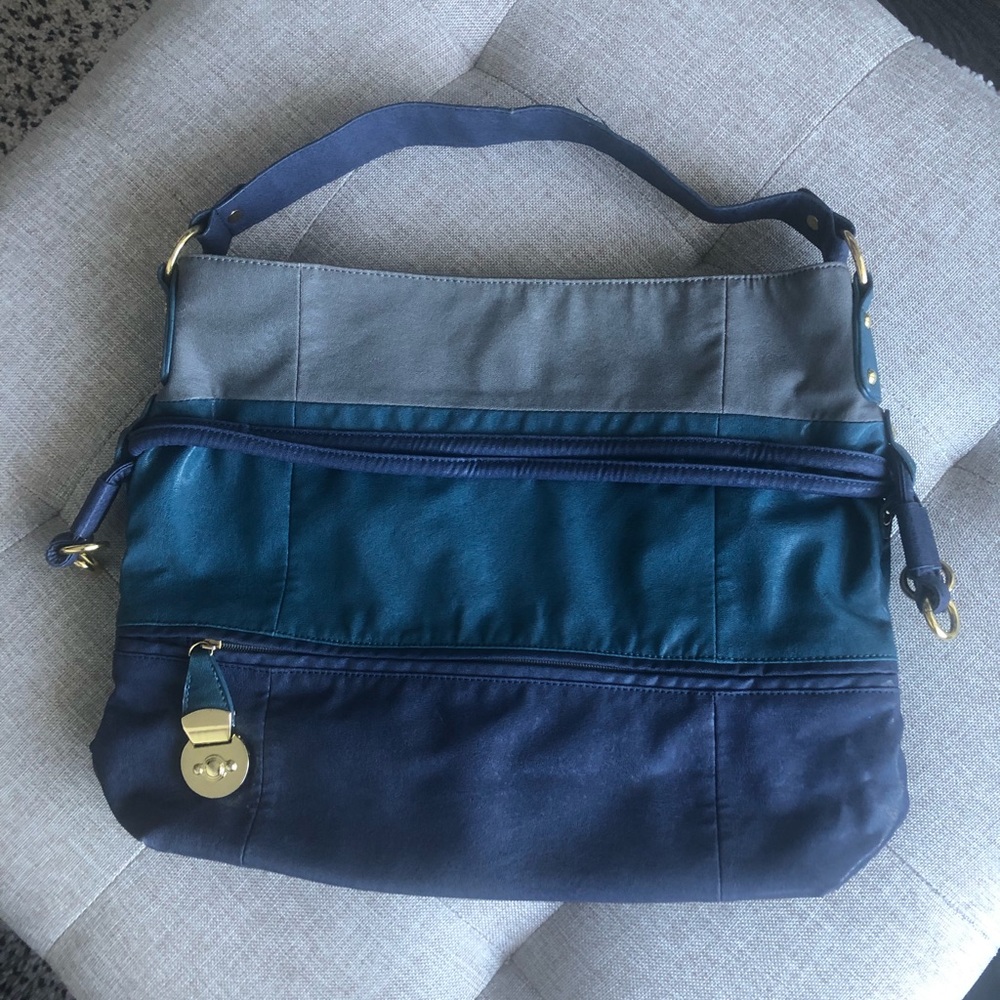 Large Tri-Colour Purse